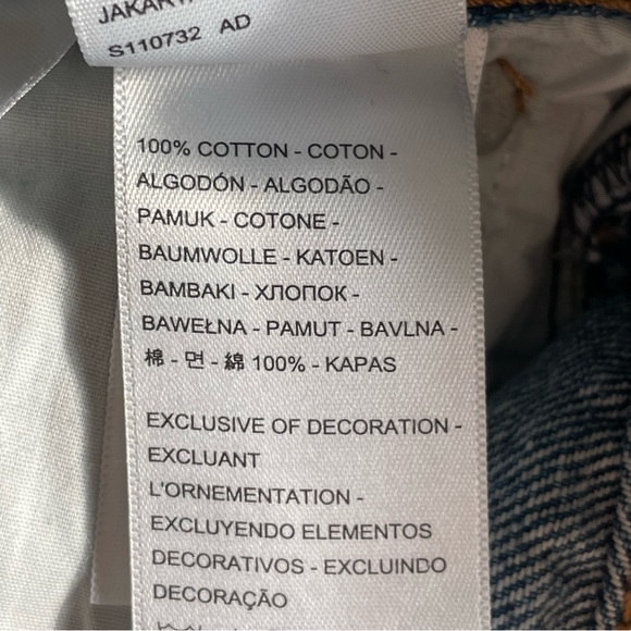 Levi's Wedgie Button Fly Distressed Straight Cropped Jean Size 25 - Picture 9 of 14